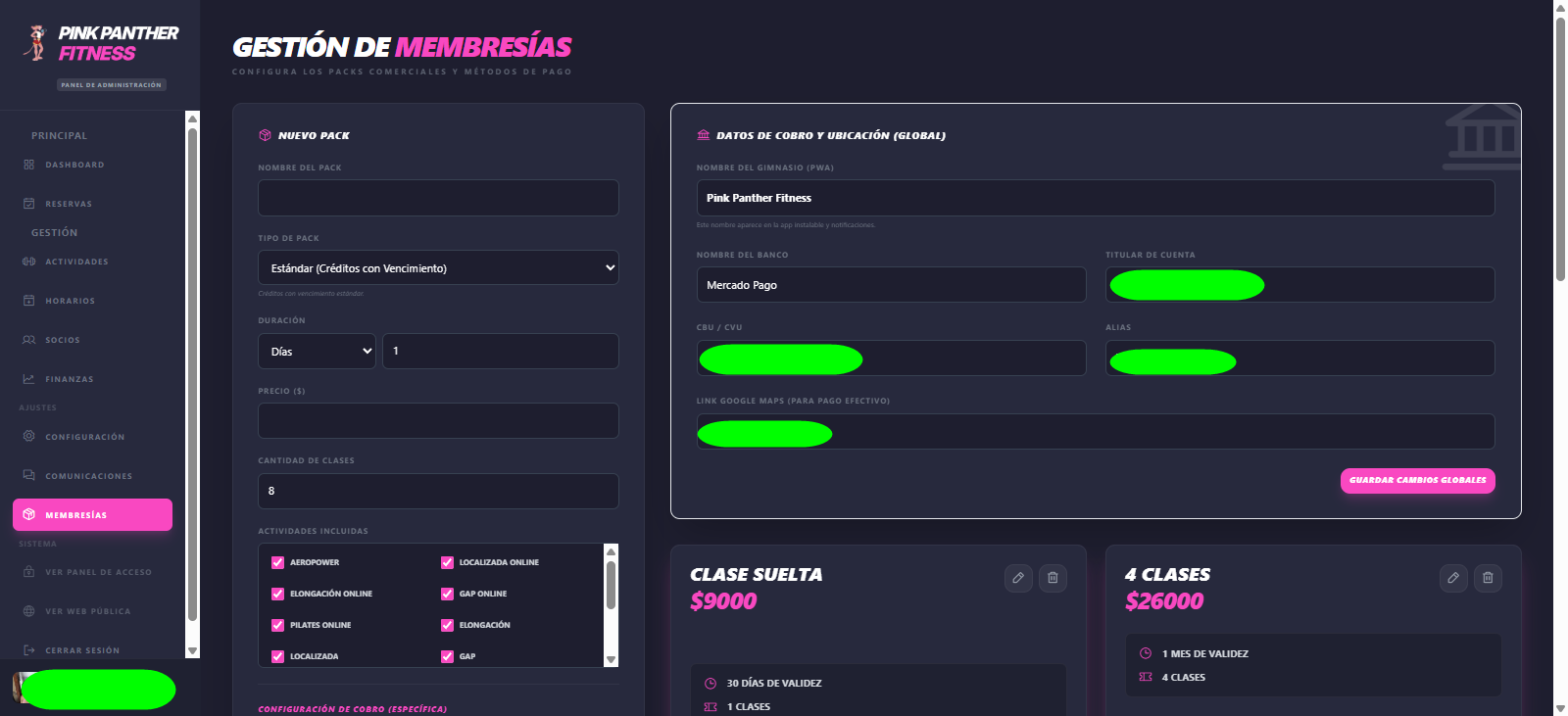 Panel Admin